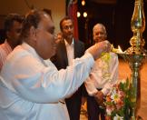 'ble Chief Minister of Southern Province inaugurating the cultural event 'Nrityarupa' by lightning  the traditional oil lamp