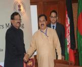 India’s Minister of State for Culture and Tourism (Independent Charge) Shri Shripad Naik shaking hands with his Sri Lankan counterpart Mr. T B Ekanayake at the bilateral meeting