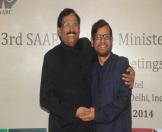 India’s Minister of State for Culture and Tourism (Independent Charge) Shri Shripad Naik shaking hands with his Bangladeshi counterpart Mr. Asad Ud Zaman Noor at the bilateral meeting