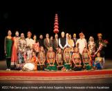 8-WZCC Folk Dance group in Almaty with Mr.Ashok Sajjanhar, former Ambassador of India to Kazakhstan