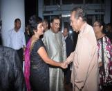 Ho’bleKaruJayasuriya, Speaker of Sri Lankan Parliament being  received by the High Commissioner of India and his wife 