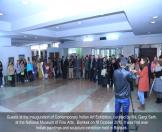 Guests at the inauguration of Contemporary Indian Art Exhibition, curated by Ms. Gargi Seth, at the National Museum of Fine Arts, Bishkek on 18 October 2016. It was first ever  Indian paintings and sculpture exhibition held in Bishkek.