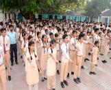 Pledge on Swachhta by School studebts at Sarvoday Vidalaya, Jor Bagh