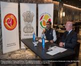 Press Conference on ‘Indian Food Festival’ at NH Collection Eurobuilding on June 15, 2016 with presence of Ambassador of India, Shri Vikram Misri, and Director General of NH Hotels Group for Spain, Portugal and Andorra, Mr Hugo Rovira