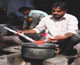 Practice of turban tying in Rajasthan