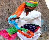 Practice of turban tying in Rajasthan