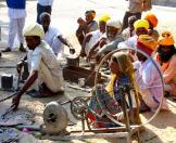 Practice of turban tying in Rajasthan